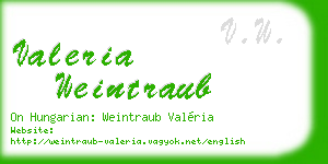 valeria weintraub business card